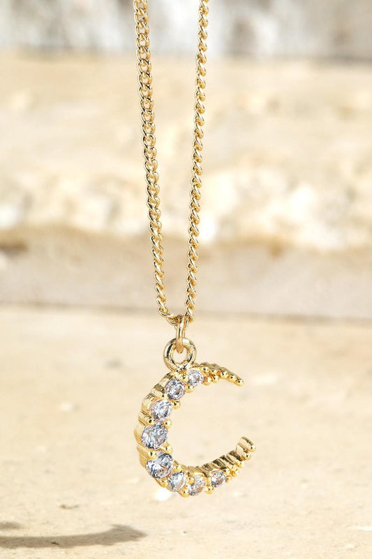 Dimond Moon Necklace