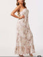 Neutral Flowers Maxi Dress