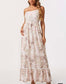 Neutral Flowers Maxi Dress